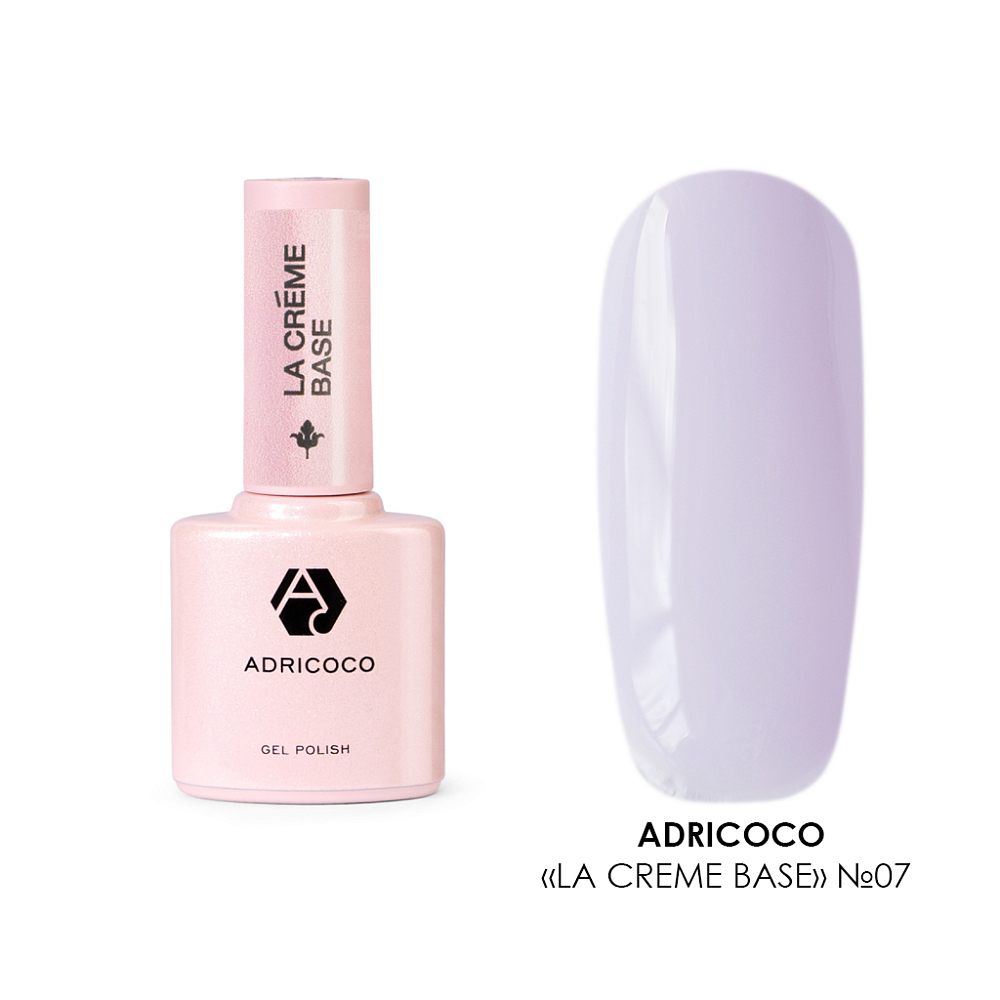 ADRICOCO, Камуфлирующая база, La creme base №07 - лавандовое молоко, 10 мл