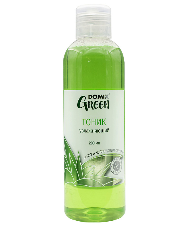 DOMIX GREEN, Тоник увлажняющий с алоэ и серебром, 200 мл