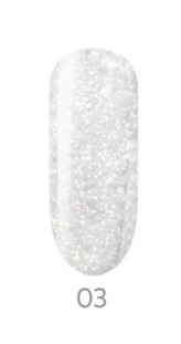 ADRICOCO Amélie, Гель-лак с перламутровой поталью №03 - белый жемчуг, 8 мл
