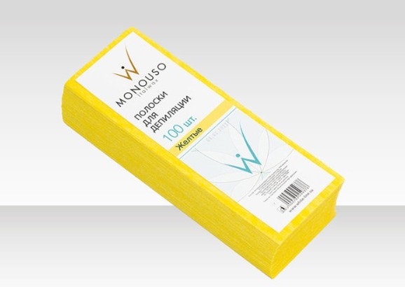 ItalWax, Полоска для депиляции 7*20, (ЖЕЛТАЯ), 100 шт