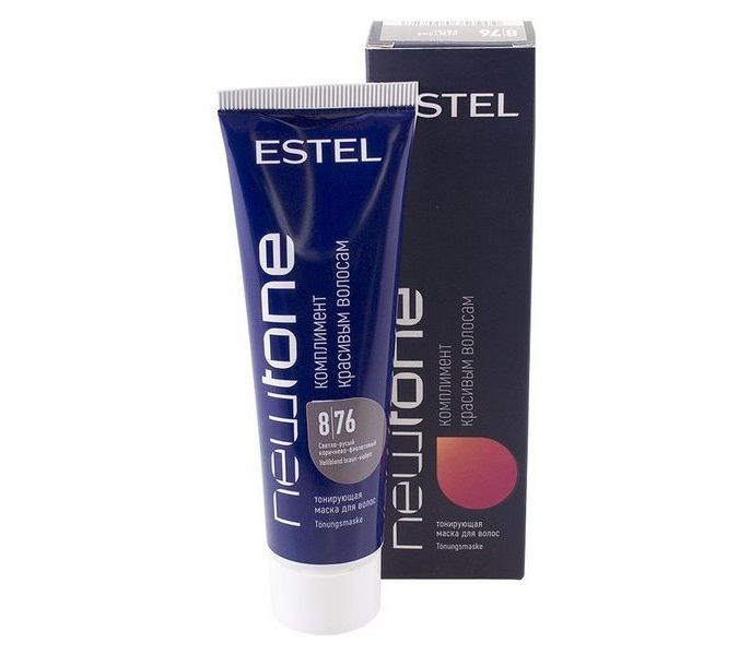 ESTEL NEWTONEТ, Тонирующая маска для волос 8/76 Светло-русый коричнево-фиолетовый арт.NTB8/76, 60 мл