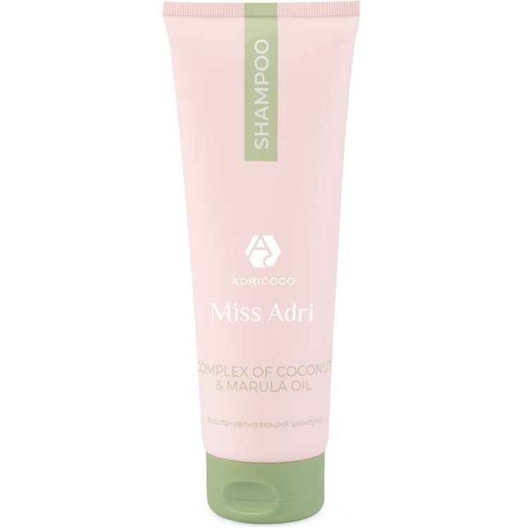 ADRICOCO Miss Adri Complex of coconut&marula oil, Шампунь восстанавливающий для волос, 250 мл