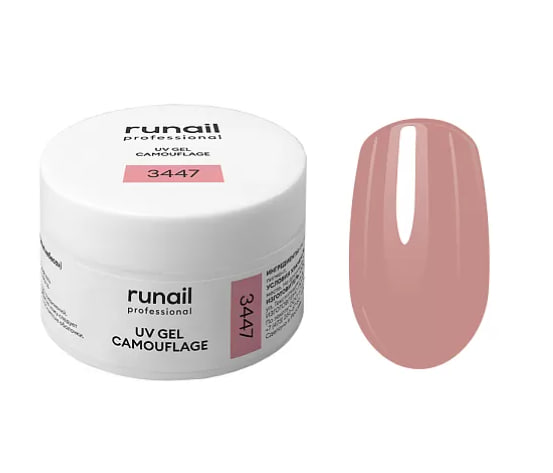 RUNAIL, Камуфлирующий УФ-гель (цвет: Розовые небеса), 15 г №3447