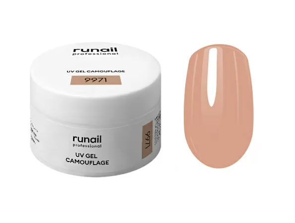 RUNAIL, Камуфлирующий УФ-гель (цвет: Какао), 15 г №9971