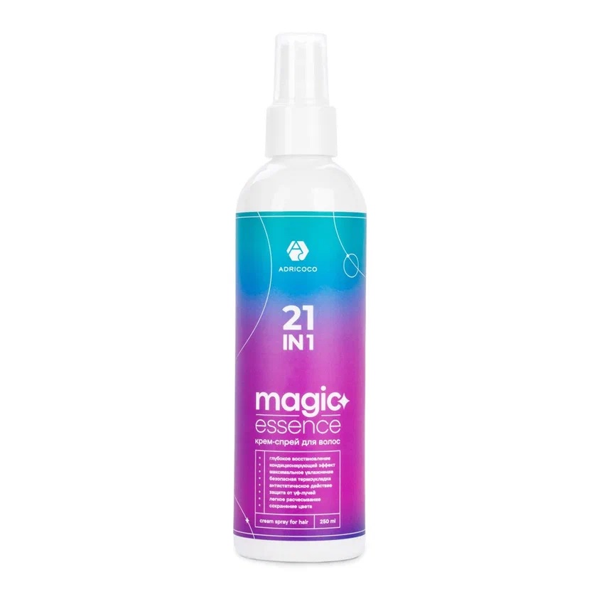 ADRICOCO, Крем-спрей для волос 21 в 1 Magic Essence многофункциональный, 250 мл Ч/З