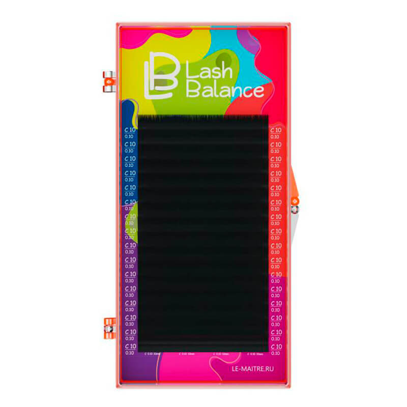 Le Maitre, Ресницы черные "Lash Balance" 16 линий D 0.10  MIX  8-15 mm