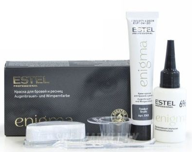 ESTEL ENIGMA, Краска для бровей и ресниц тон ГРАФИТ, 20 мл