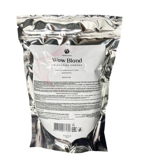 ADRICOCO, Обесцвечивающая пудра для волос Wow Blond белая, 500 гр. арт 1637770