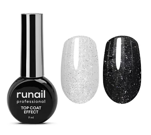 RUNAIL, Топ глянцевый Top Coat EFFECT SILVER SHINE, 9 мл №9911