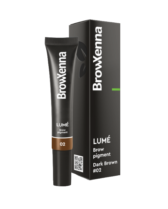 Lume, Пигмент  прямого действия для бровей гелевый 02, Dark Brown 15мл, 1 шт.