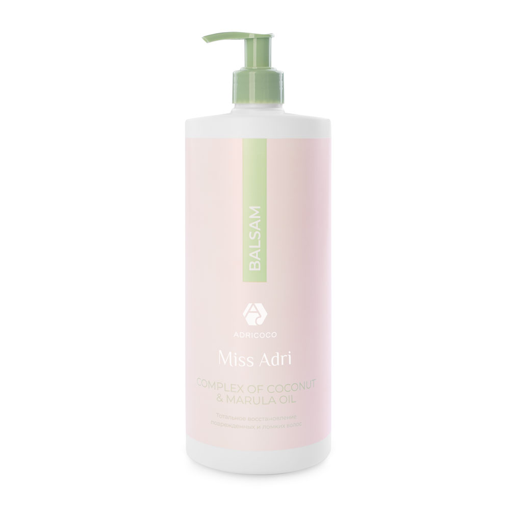 ADRICOCO Miss Adri Complex of coconut&marula oil, Бальзам восстанавливающий для волос, 1000 мл
