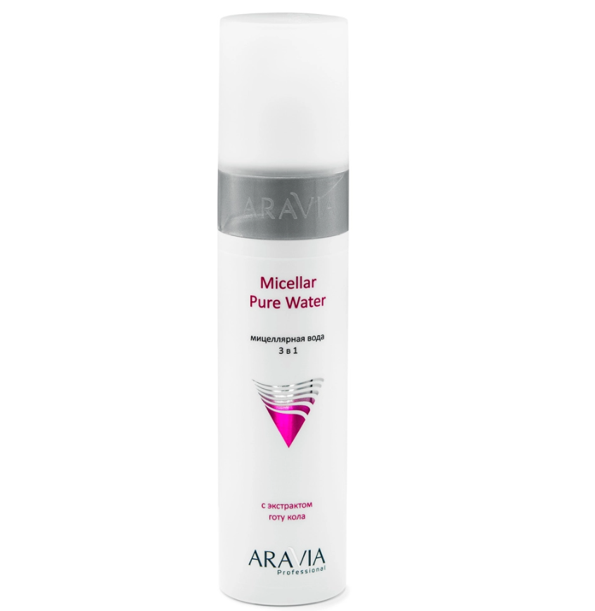 ARAVIA Professional 9109 Мицеллярная вода 3 в 1 с экстрактом готу кола Micellar Pure Water, 250 мл