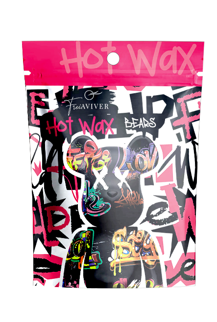FreiAVIVER, Воск для депиляции бровей и лица Hot Wax "Bears" Розовый, 500 гр