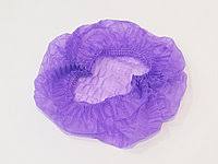 БЬЮТИГОЛИК, Шапочки-клип спанбонд (фиолетовые) 100 шт