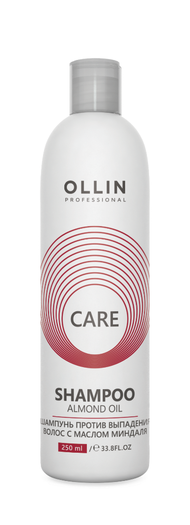 OLLIN, CARE, Шампунь против выпадения волос с маслом миндаля, 250мл 