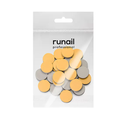 Runail, Спонж-файл для педикюрного диска, размер М(20 мм), 320 грит, 25шт.№7745