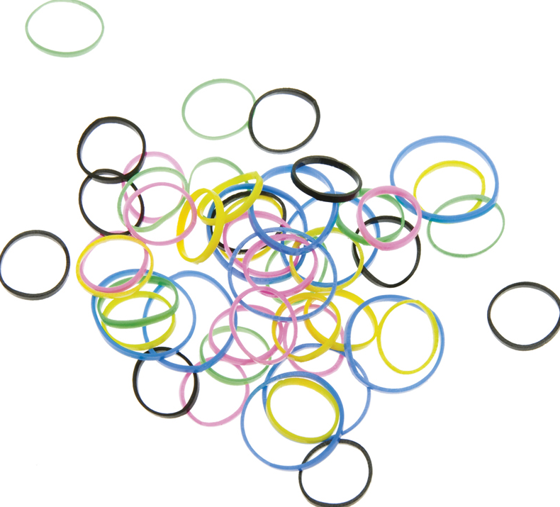DEWAL, DBR20 Резинки для волос Beauty силикон, цветные, mix mini (50шт)