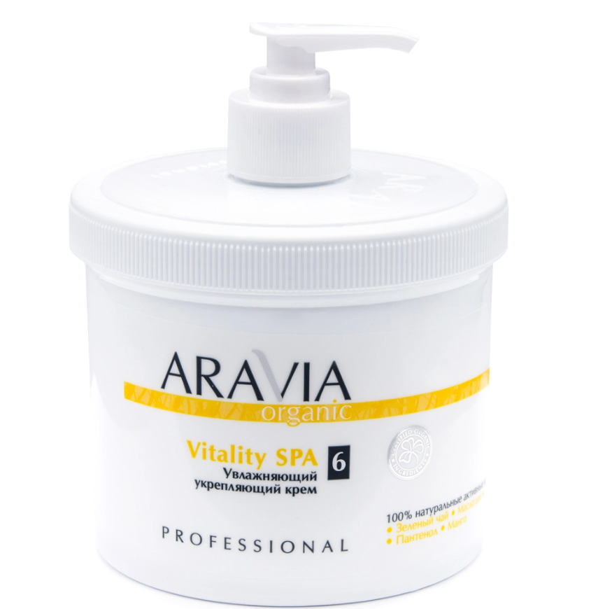 ARAVIA Organic 7008, Увлажняющий укрепляющий крем «Vitality SPA», 550 мл