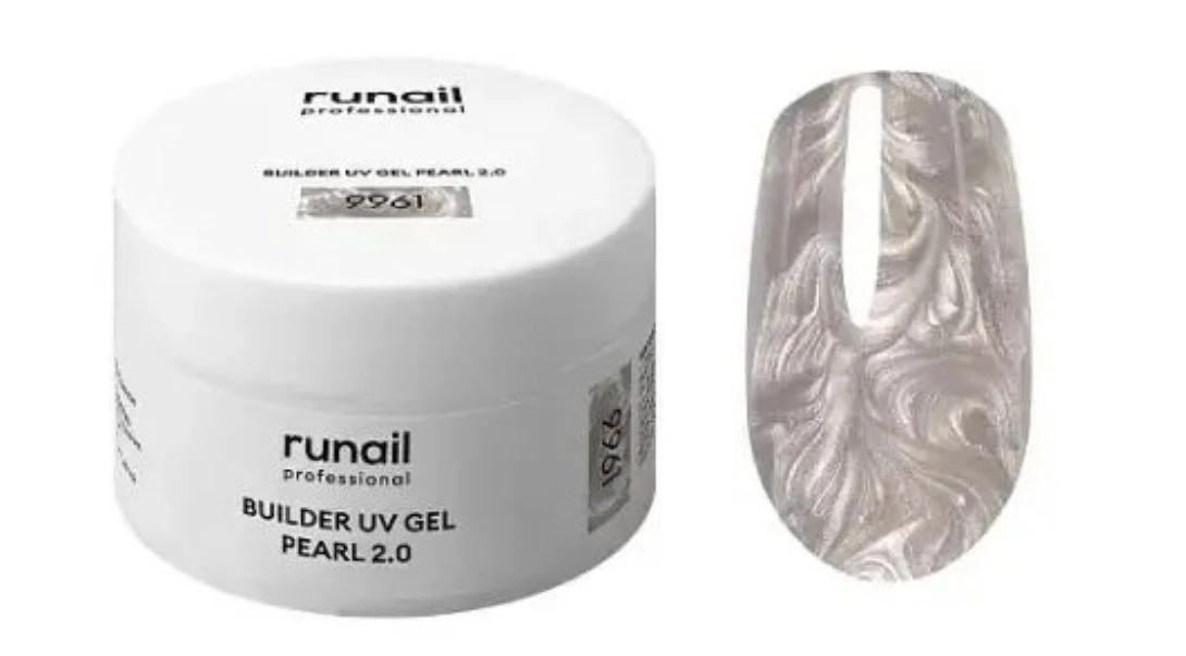 RUNAIL, Моделирующий УФ-гель c жемчужным эффектом BUILDER UV GEL PEARL 2.0, 15 г №9961