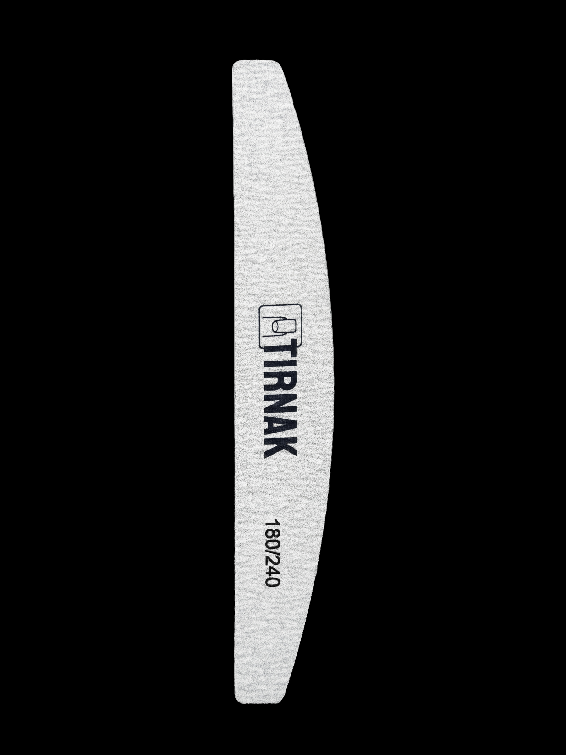 TIRNAK, Пилочка полумесяц для ногтей (на вспененной основе) 180/240, 1 шт