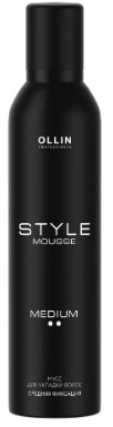 OLLIN, STYLE, Мусс для укладки волос средней фиксации, 250 мл