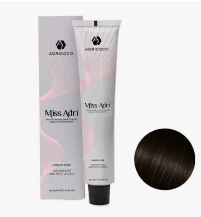 ADRICOCO Miss Adri, Крем-краска для волос 3.0 Темный коричневый, 60 мл