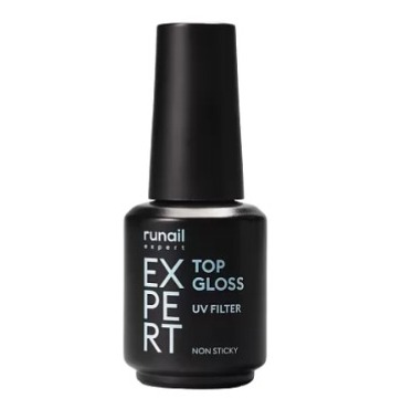 RUNAIL, Топ глянцевый с УФ-фильтром Top Gross Non Sticky Expert № 118, 18 мл