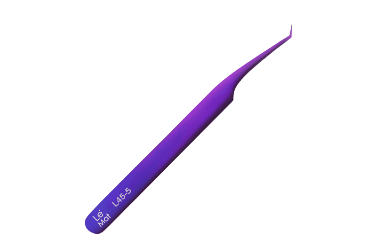 Le Maitre, Пинцет профессиональный "Expert" T3-90 BLUE-PURPLE