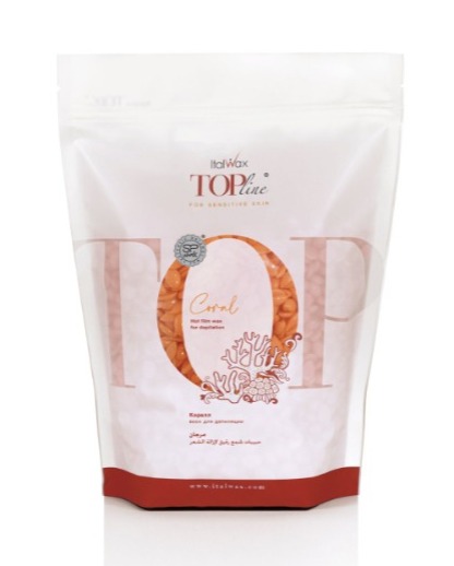 ItalWax Top Line, Воск горячий (пленочный) "Coral" (коралл), гранулы, 750 гр
