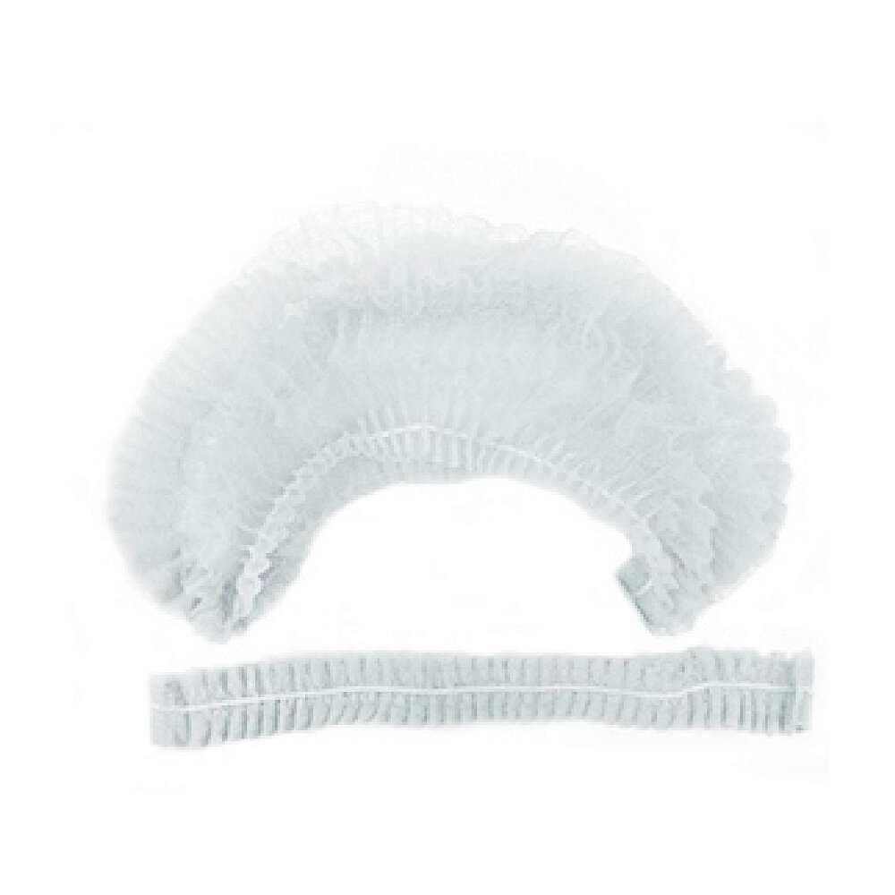 White Line, Шапочка-клип спанбонд (белая), 100 шт