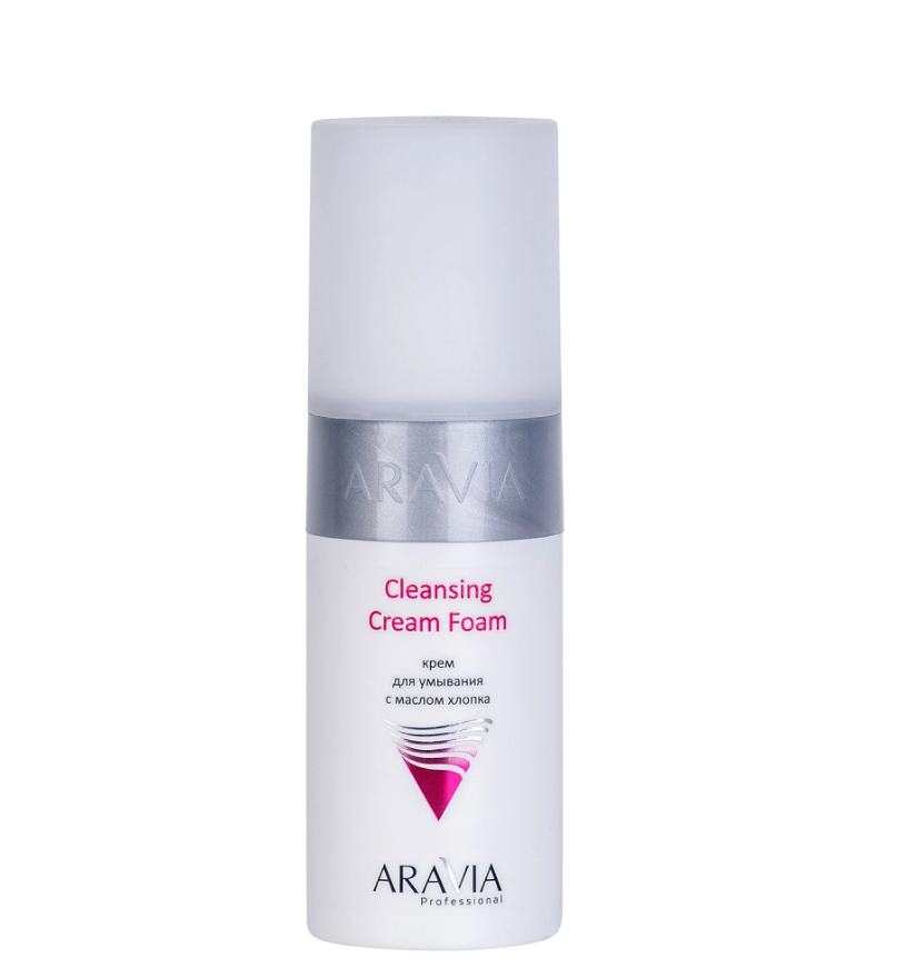 ARAVIA Professional 9107, Крем для умывания с маслом хлопка "Cleansing Cream Foam", 150 мл