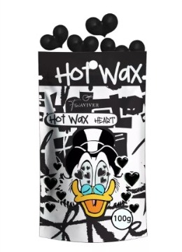 FreiAVIVER, Воск для депиляции бровей и лица Hot Wax "Hearts" Черный, 100 гр