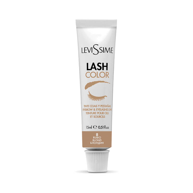 Levissime, LASH COLOR EYEBROWS, Краска для бровей и ресниц блондин № 8, 15 мл Ч/З