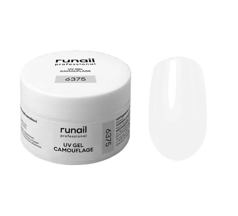 RUNAIL, Камуфлирующий УФ-гель (цвет: Молочный коктейль), 15 г №6375