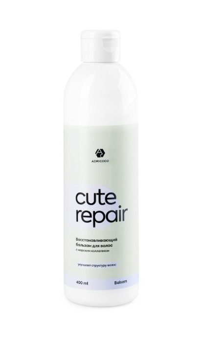 ADRICOCO CUTE REPAIR, Бальзам восстанавливающий для волос с морским коллагеном, 400 мл
