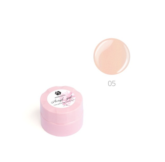 ADRICOCO, Акригель для наращивания ногтей №05 камуфлирующий беж, 10 мл