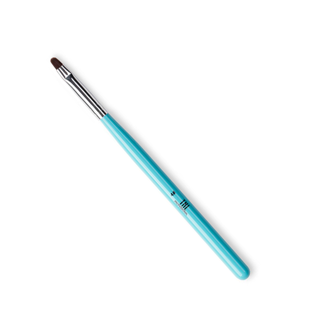 Кисть для геля TNL закругленная голубая