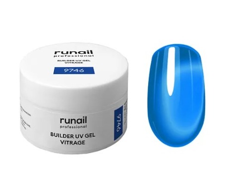 RUNAIL, Моделирующий УФ-гель витражный BUILDER UV GEL VITRAGE, 15 г №9746