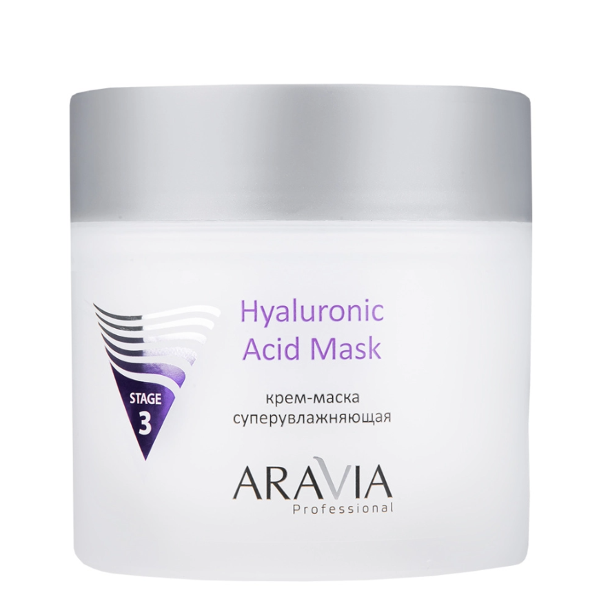 ARAVIA Professional 6002, Крем-маска супер увлажняющая "Hyaluronic Acid Mask", 300 мл