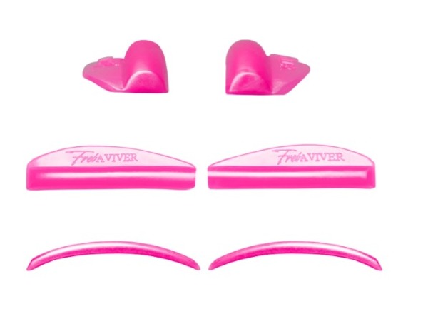 FreiAVIVER, Набор силиконовых валиков глянец Curl, (розовый) 4 пары