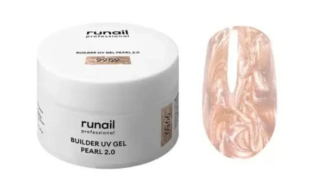 RUNAIL, Моделирующий УФ-гель c жемчужным эффектом BUILDER UV GEL PEARL 2.0, 15 г №9959