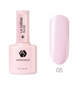 ADRICOCO, Камуфлирующая база, La creme base №05 - воздушный лиловый, 10 мл