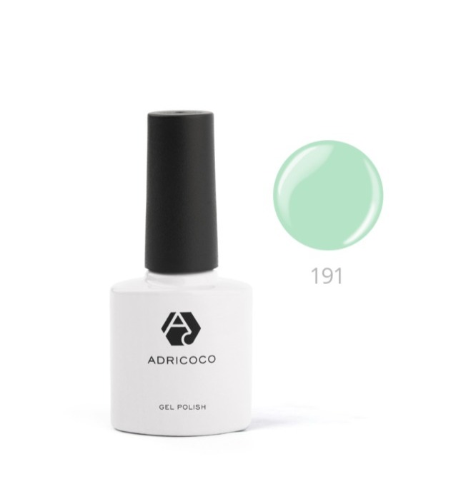 ADRICOCO, Цветной гель-лак №191 бирюзовый жемчуг, 8 мл