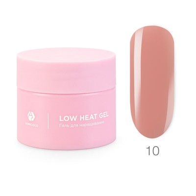 ADRICOCO, Низкотемпературный однофазный цветной гель Low heat №10 коралловый, 15 мл