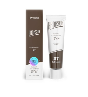 BRONSUN, NEW FORMULA Краска для ресниц и бровей, цвет темно-коричневый #7, 15мл