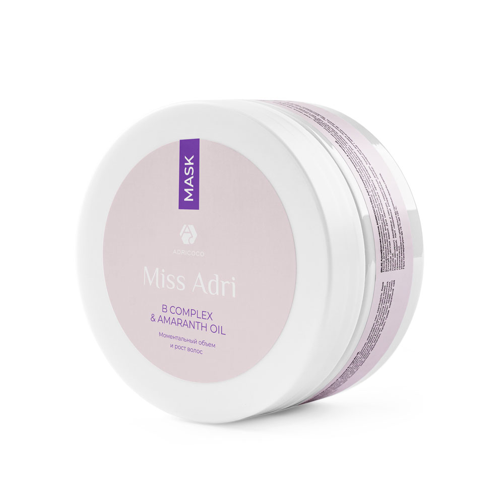 ADRICOCO Miss Adri B complex & amaranth oil, Маска для объема волос, 200 мл
