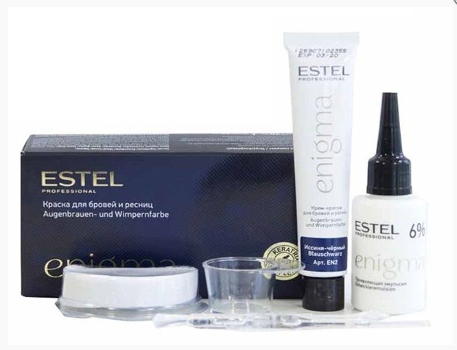 ESTEL ENIGMA, Краска для бровей и ресниц тон ИССИНЯ-черный, 20 мл