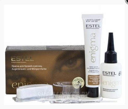 ESTEL ENIGMA, Краска для бровей и ресниц тон СВЕТЛО-КОРИЧНЕВЫЙ, 20 мл 