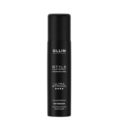 OLLIN STYLE, Лак для волос ультрасильной фиксации без отдушки, 75 мл