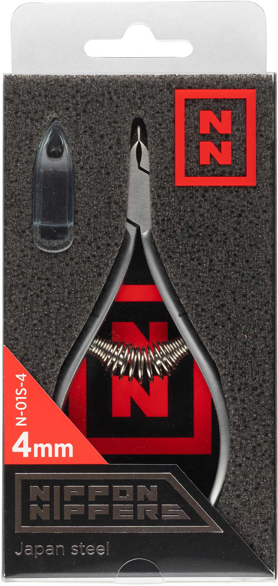 NIPPON NIPPERS, Кусачки для кутикулы, спиральная пружина, 4 мм, N-01S-4